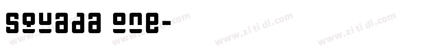 squada one字体转换